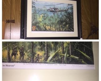 Signed "Stairway to Heaven" Special Forces Vietnam Print by Joe Kline