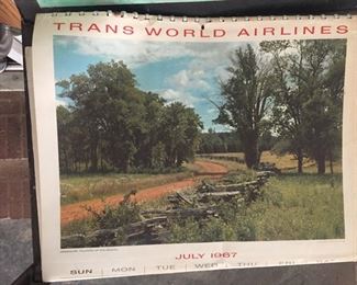 Vintage TWA Calendars