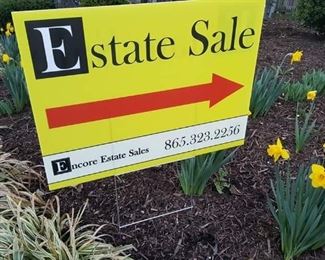 Follow the Yellow signs to our next Sale in Farragut