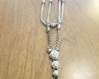 Had to have this one appraised.  It is just absolutely beautiful.  #12 is a 2 layer 925 silver chain with diamond inlays and a pearl hanging from the top.  Its price is $150 obo.  You can call/text 785-580-6698 anytime to set an appt to purchase.  Thank you!!
