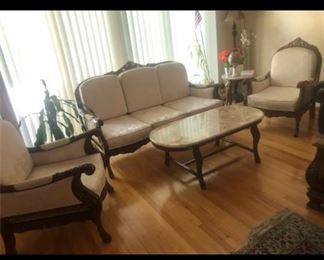 5 piece living room set
Couch, chairs, marble coffee table and side tables
$2,000 OBO