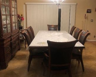 Wood dining room table and chairs for 8 
$1,500 OBO
