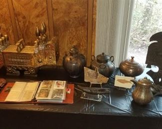 Nice brass shoe shine station 