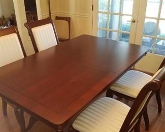 Mahogany table and six chairs, Available for pre-sale @ $500.00