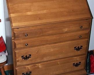 Maple drop front desk / dresser