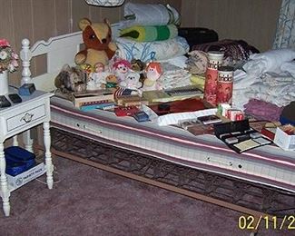 Bassett full size bed, matching night stand