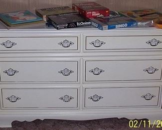 Bassett dresser, board games