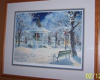 Signed and numbered Charles Peterson print "The Carolers"