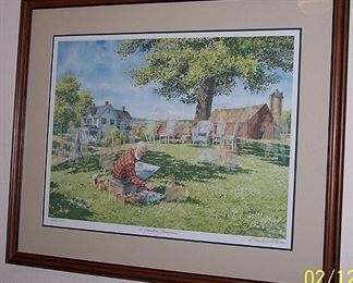 Signed and numbered Charles Peterson print "A Painter's Memories"