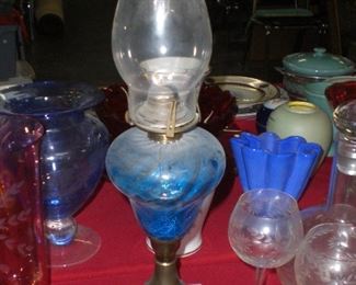 several oil lamps