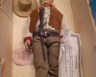 John Wayne doll MIB and other collectible dolls