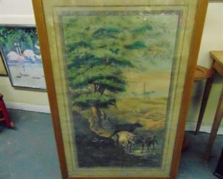 Farm Scene Lithograph