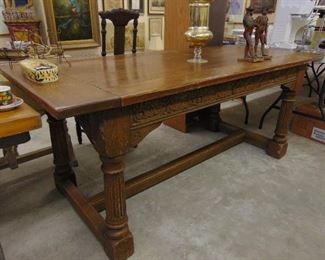 Oak Library Table