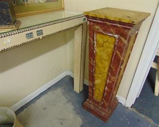 Faux Painted Pedestal