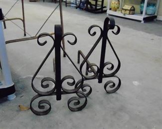 Wrought Iron Andirons