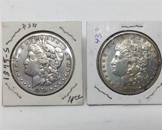 Two 1879 Morgan Silver Dollars (A) https://ctbids.com/#!/description/share/332976