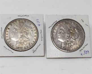Two 1879 Morgan Silver Dollars (B) https://ctbids.com/#!/description/share/332979