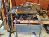 Vintage Boice Crane table saw with attached Delta electric motor