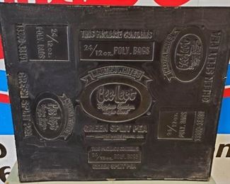 Vintage Werthan Bag Company (Nashville, TN) Printing Plate 