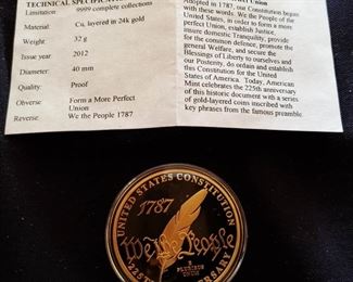 Form a More Perfect Union Gold Layered Coin