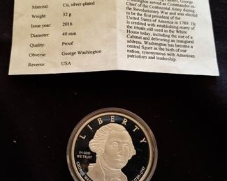 Washington Dollar Trial Silver Layered Coin