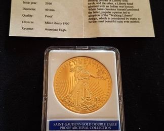 1907 Saint-Gaudens Dbl. Eagle Gold Layered Coin