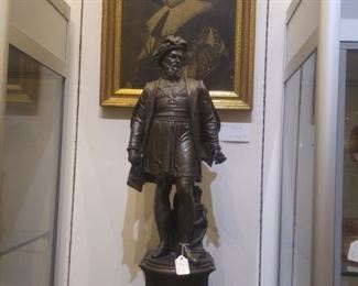 White Metal Statue, Art