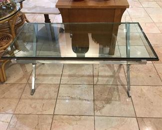 Mid Century Chrome Coffee Table