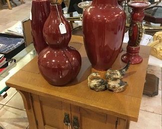 End Table, Red Pottery