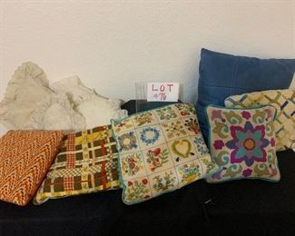 vintage embroidered throw pillows $8