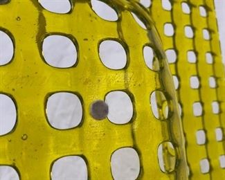 20th C Pamela Pollock contemporary glass centerpiece.