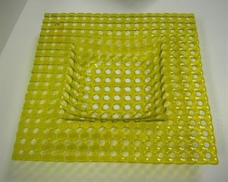 20th C Pamela Pollock contemporary glass centerpiece