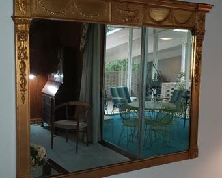 Hollywood Regency Gold Frame Mirror