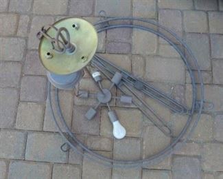 Chandelier with alabaster globe 