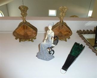 two nice old perfume bottles and other treasures.
