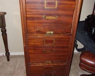 Vintage Mahogany File Cabinet