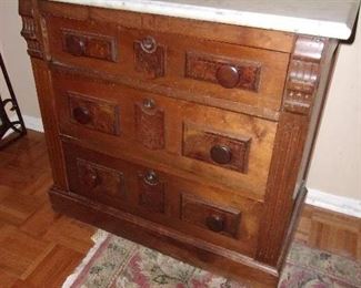Washstand with marble top