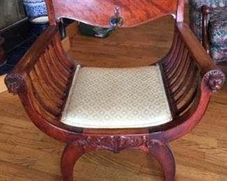 mahogany x frame chair