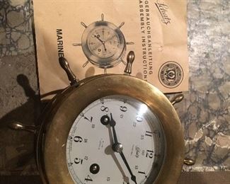 Brass Mariners Clock by Schatz