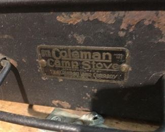 Vintage Coleman Camp stove w/legs