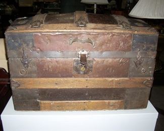 Vintage barrel trunk.