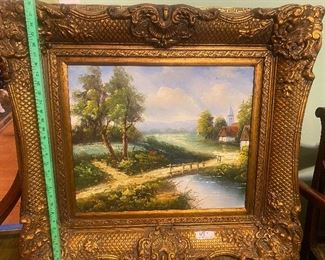 $84.  LARGE 36X34 FRAMED PAINTING