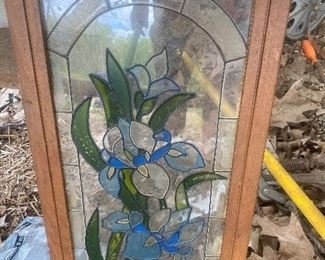 $4.  STAINED GLASS WOODEN FRAMED