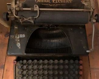 Antique Typewriter with separate upper and lower case keys "Smith Premier"