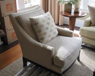 Pr of contemporary lounge chairs