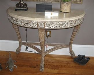 Marble Top Demi Lune