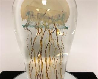 Rick Satava Moon Jellyfish paperweight. 6.5”