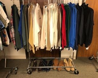 Men’s size M/L long sleeve shirts and turtlenecks.