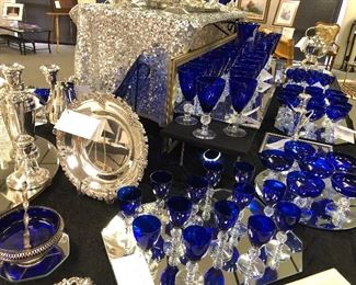 Sterling Silver and Morgantown Blue Ritz