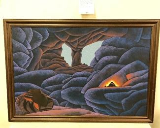 “Winter Winds”, Bill Rabbit, Native American (Named a National Treasure by the Cherokee Nation)